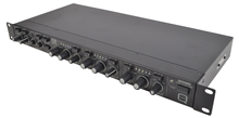 3 Zone Installation Mixer with 5 Stereo Inputs + 2 Mic Inputs